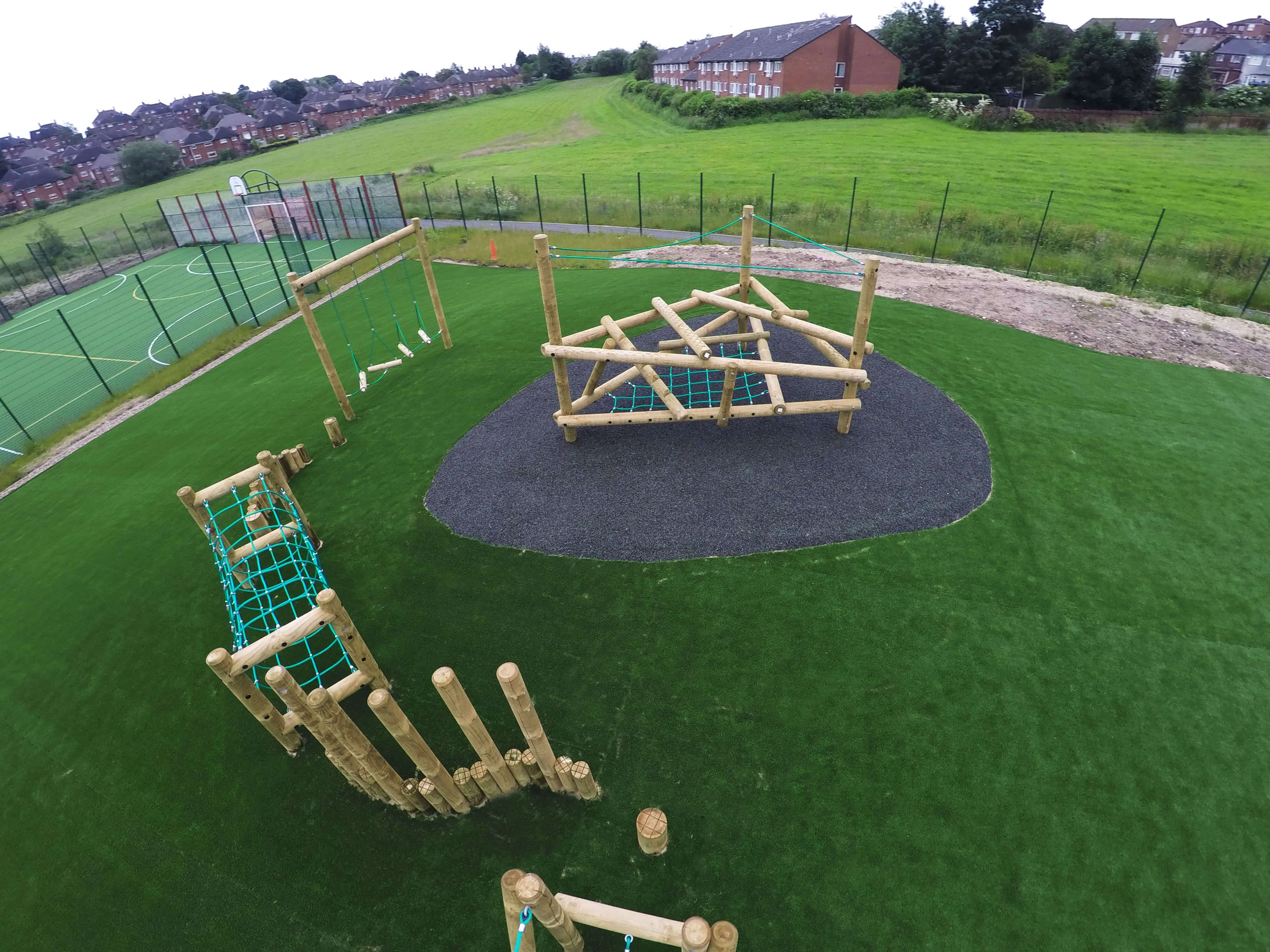 Play grass is great for timber trails