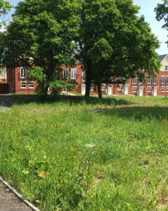 Strawberry Fields Before playground and surfacing installation