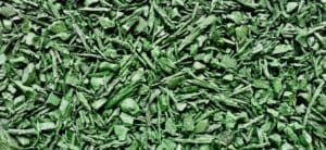 Bonded rubber mulch Green